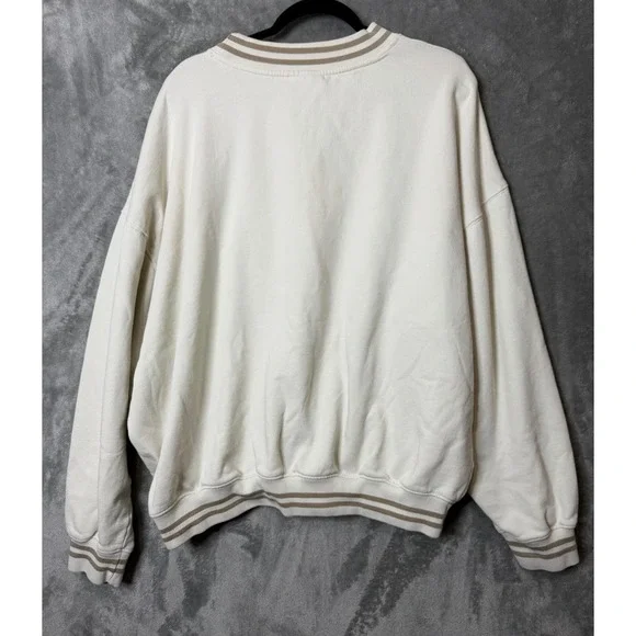 Taylor Swift TTPD The Tortured Poets Department Beige Crew Sweatshirt 2XL - Picture 6 of 6